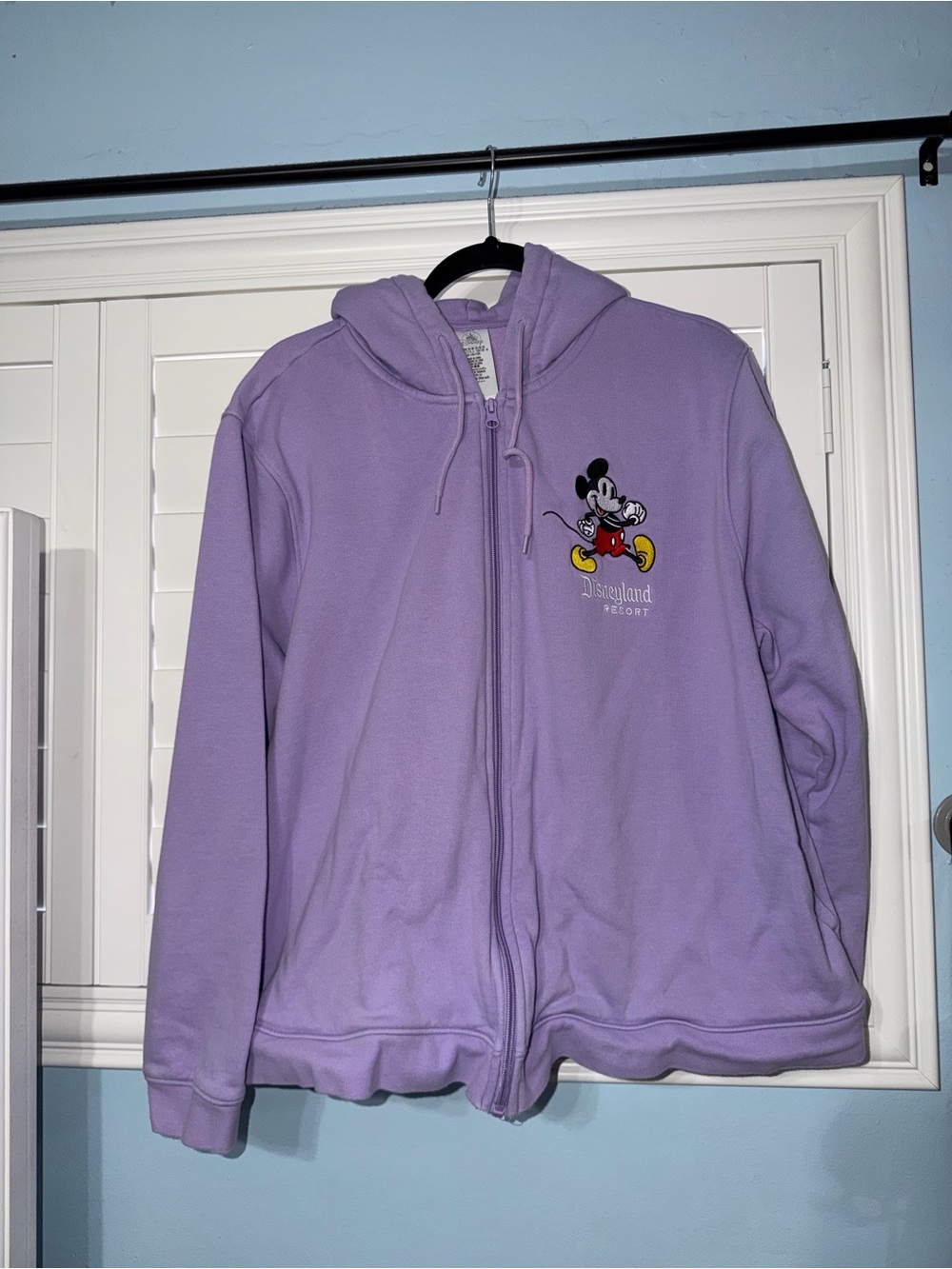Lavender Disneyland Mickey Mouse Zip-Up Hoodie